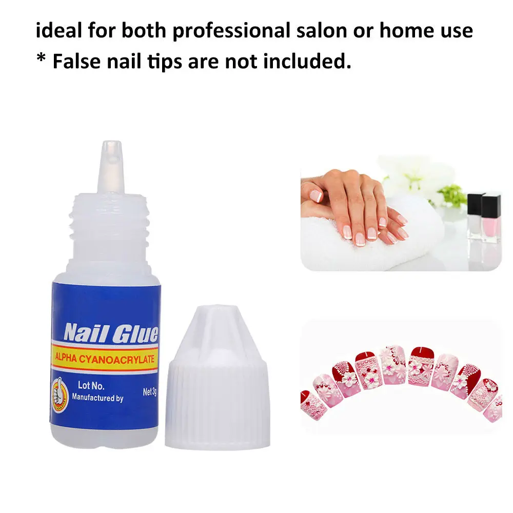 

5pcs Nail Glue Fast Dry UV Acrylic Nail Glue False Tip Rhinestones Beauty Decoration Manicure Tool