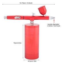 Двойного действия Аэрограф, воздушный компрессор комплект с 0,3 мм сопло США и ЕС штекер спрей рисунок пистолета набор для маникюра ремесло в виде торта воздушные кисти