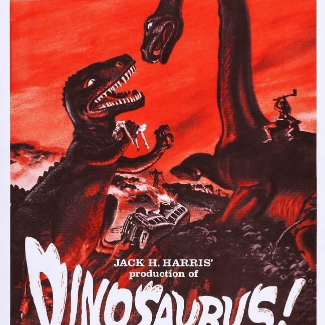 Динозавров! Американский постер Art 1960 Movie Poster Masterprint (24x36) | Дом и сад