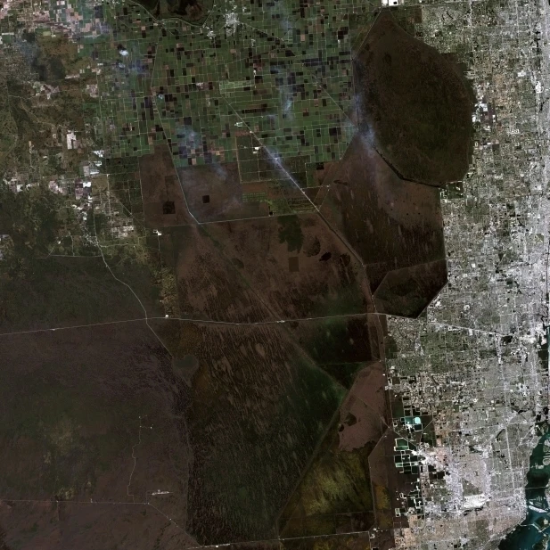 Satellite view of Southern Florida постер печать (22x35)|Таблички и знаки| |