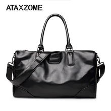 ATAXZOME Новая мужская дорожная сумка модная кожаная Водонепроницаемая дорожная сумка Вместительная спортивная сумка для фитнеса сумка для багажа мужской подарок