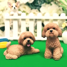 Формы для гипса 3D Милые силиконовые формы для собак Bichon собака Сделай Сам эфирное масло распределитель гипсовые поделки подарочная форма для свечей