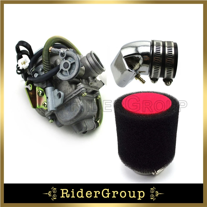 PD24 Карбюратор Carb Впускной трубопровод Воздухоочиститель для GY6 125cc 150cc ATV Go