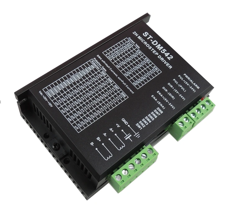 

20pcs/lot 20-50VDC 256 Subdivision CNC Micro-Stepping Name23 DM542 Stepper Motor Driver 2phase 4.2A#ST-DM542