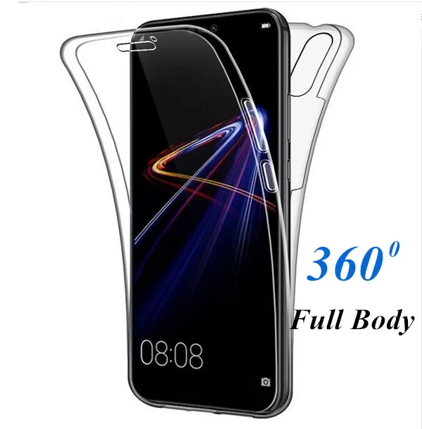 

Transparent 360 Degree Full Body Case For Huawei P Smart 2019 P8 P9 P10 P20 Lite Pro Mate20 Lite Silicone Thin TPU Soft Cover