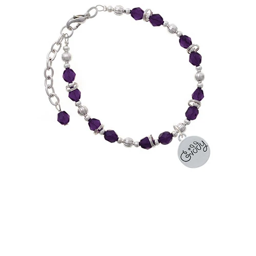 Giddy Circle Purple Beaded Bracelet |