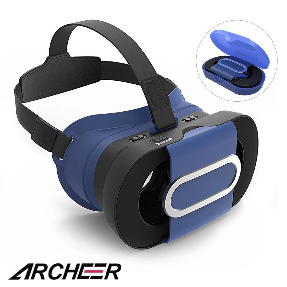 ARCHEER 3D VR Portable Headset Virtual Reality Headset 3D Glasses Helmet Lightweight Video Game
