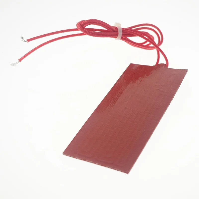 

DC60 12x100mm 5W Rectangle For 3D Printer Heated Bed Silicone Heating Pad Mat UK