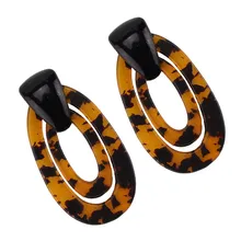 Geometric Charm Leopard Grain Acrylic Dangle Big Earrings Women Fashion Jewelry Statement Earrings For Party Geometric Charm Leopard Grain Acrylic Dangle Big Earrings Women Fashion Jewelry Statement Earrings For Party