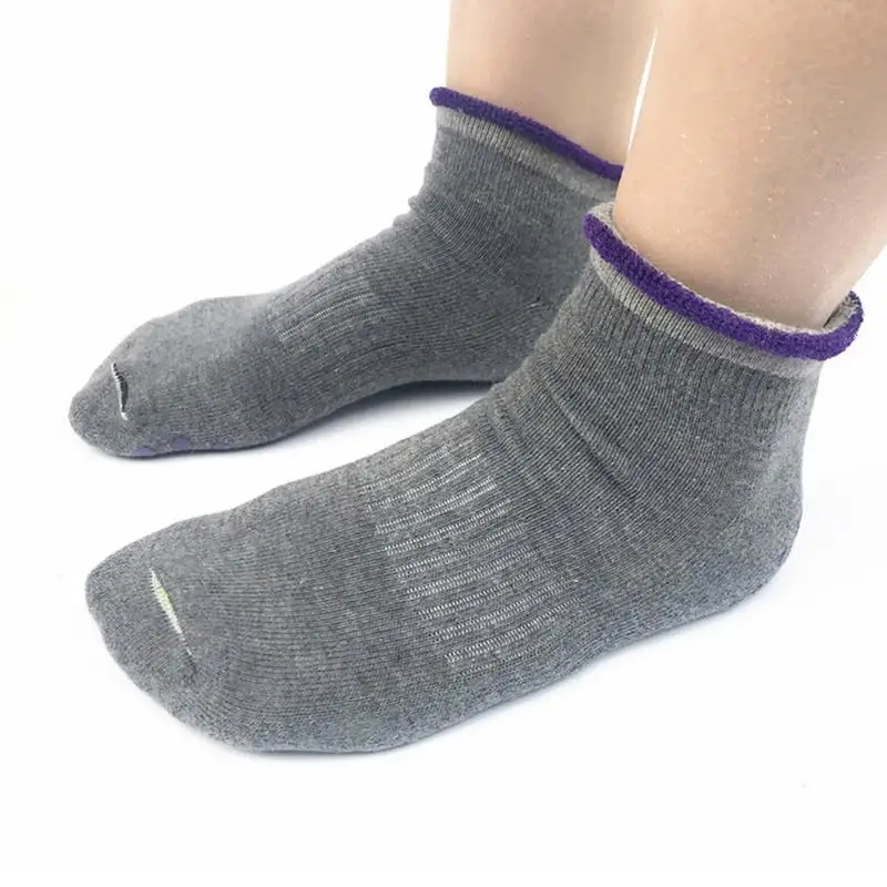 2 шт. всесезонные хлопоковые носки для йоги массажные дышащие нескользящие носки зеленый силиконовый массаж частиц спортивные носки