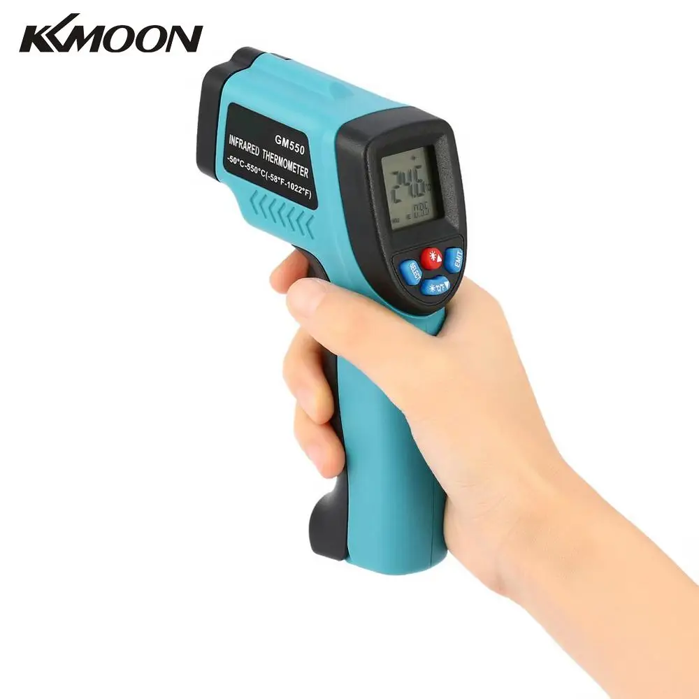 

GM550 Digital Laser IR Infrared Thermometer LCD Display Temperature Meter Device Non-Contact Thermometers Pyrometer