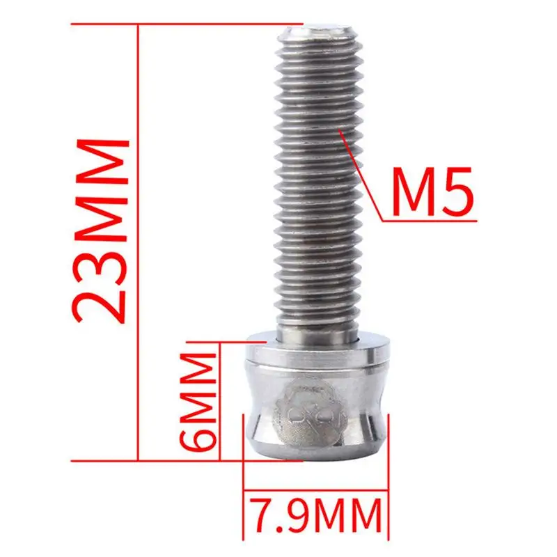 4 шт./компл. болты для руля велосипеда M5 * 17 мм велосипедные сверхлегкие крепежные