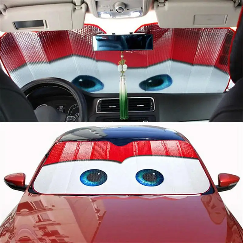 5 Colors Eyes Heated Windshield Sunshade Car Window Windscreen Cover Sun Shade Auto Sun Visor Car-covers Car Solar Protection