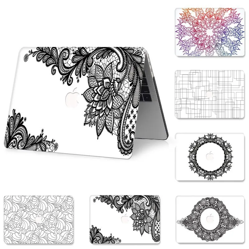 

Hard PVC Protective Case for MacBook Retina Pro Air 11 13 12 15 inch Full Cover Laptop Case Geometrical Painted Computer Cover