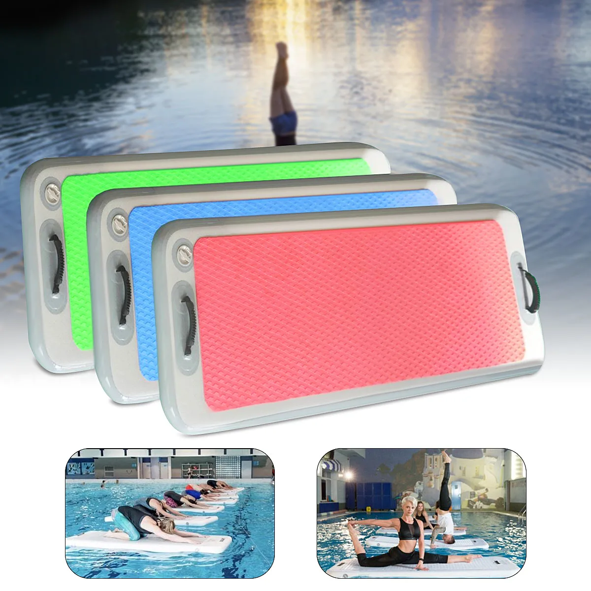 

200x62x10cm Inflatable Floating Yoga Mat Air Tracks Tumbling For Gymnastics SUP Paddle Board