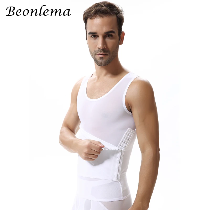 Beonlema Hombre корсет для похудения Faja Shaper мужской повседневный жилет осанки пояс