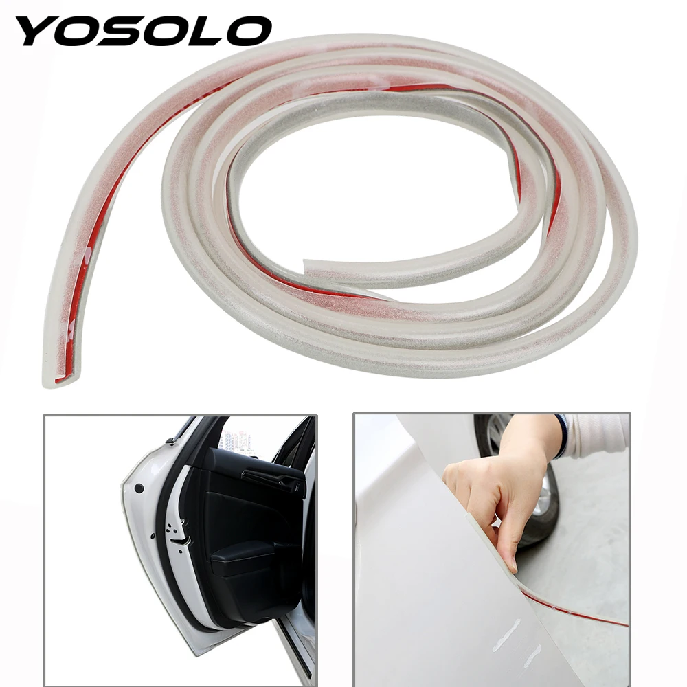 

YOSOLO 1M Car Door Bumper Strip Rubber Protection Strip Door Scratch Protector Anti Collision Luminous Auto Edge Guard Cover