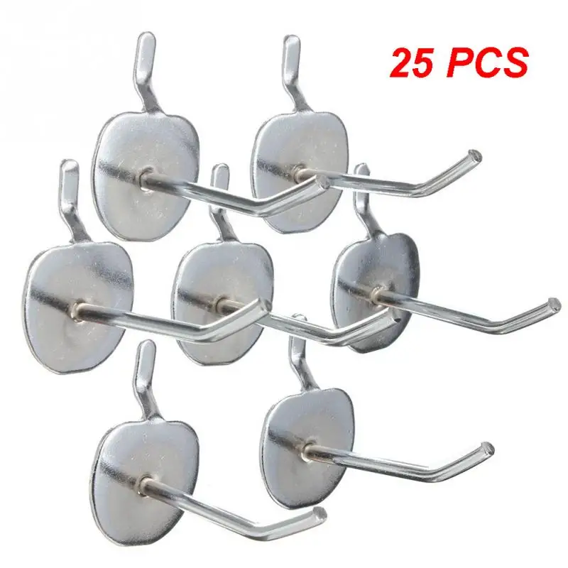 

25pcs 2 Inch Supermarket Shelf Display Hanger Plating Metal Pegboard Hooks