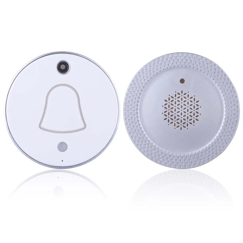 

US Plug Wireless Smart Doorbell at 200-Feet Range Chime with Camera Photo Capture Function Automatically Takes Picture When Pr