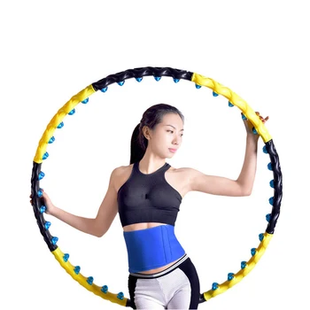 

Fitness Massage Exercise Workout Sport Hoop Detachable 7/8 Parts Easy To Install Double Row Magnetic Fitness Crossfit Hoop