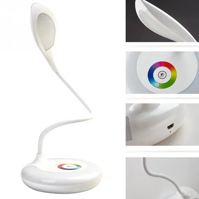 

Table Built-in Battery Reading Led USB Night Dimmable Desk Light Lamp Swan Neck