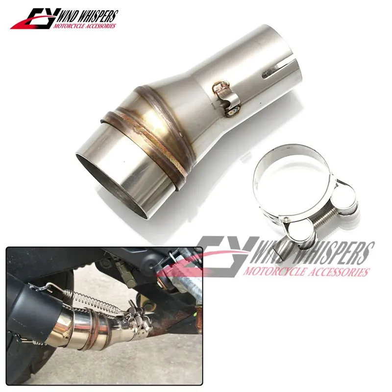 

51mm to 35mm Racing Scooter Street Ninja 250 Refit exhaust pipe Interface conversion intubation tube welding interfaces spring