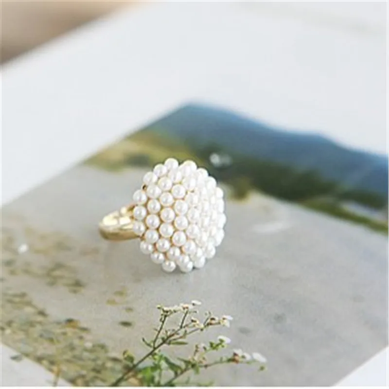 

Pearl Rings For Women Jewelry Mushroom Shape Gold Rings For Women Couple Engagement Ring Princess Wedding Love Ring For Womens