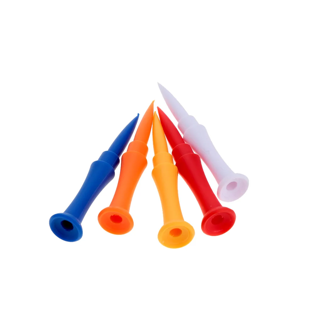

50Pcs 75mm Mixed Color 3 Sections Step Down Golf Tees golf accessories