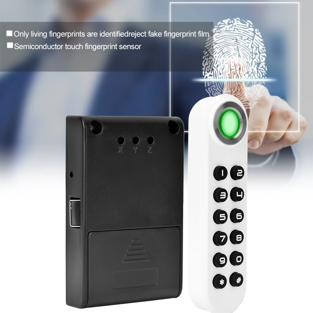 

100 Fingerprints 4.5V Drawer Cabinet USB Charging/Battery Powered Semiconductor Fingerprint Combination Lock