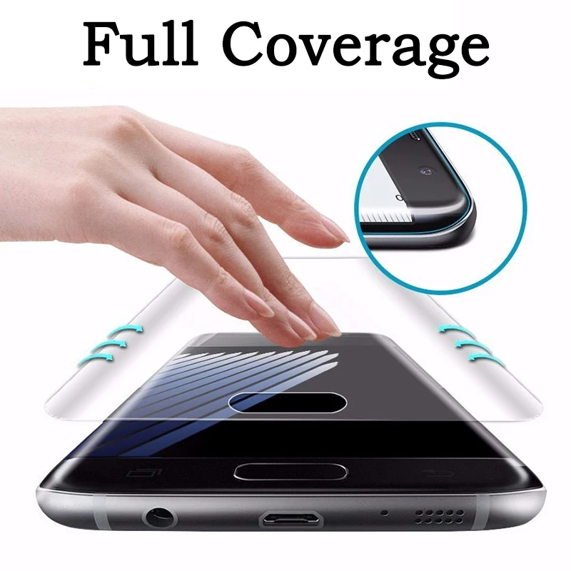 Защитная пленка для galaxy s7 s9 samsung s6 s8 s 7 8 9 9s edge plus 3D изогнутая мягкая с полным