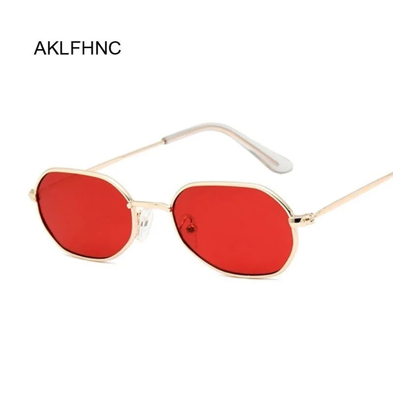 

Small Oval Mirror Sunglasses Women Red Luxury Female Brand Designer Eyewear Shades Ladies Alloy Sun Glasses Female UV400