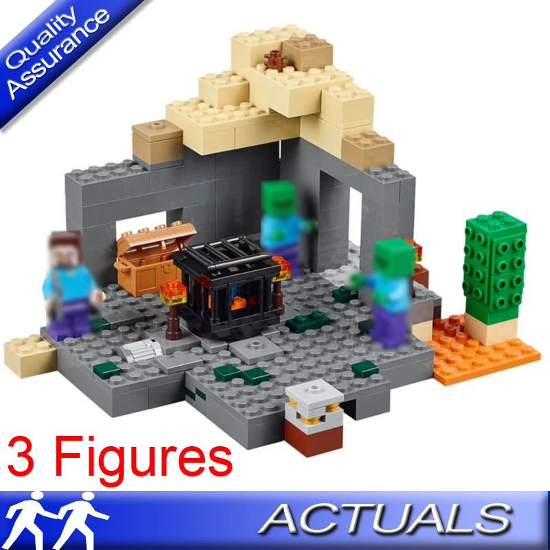 

Bela 10390 My World Compatible with Lego Minecrafted 21119 The Dungeon Ores Building Blocks Movie Game Zombies Figures Toy Brick