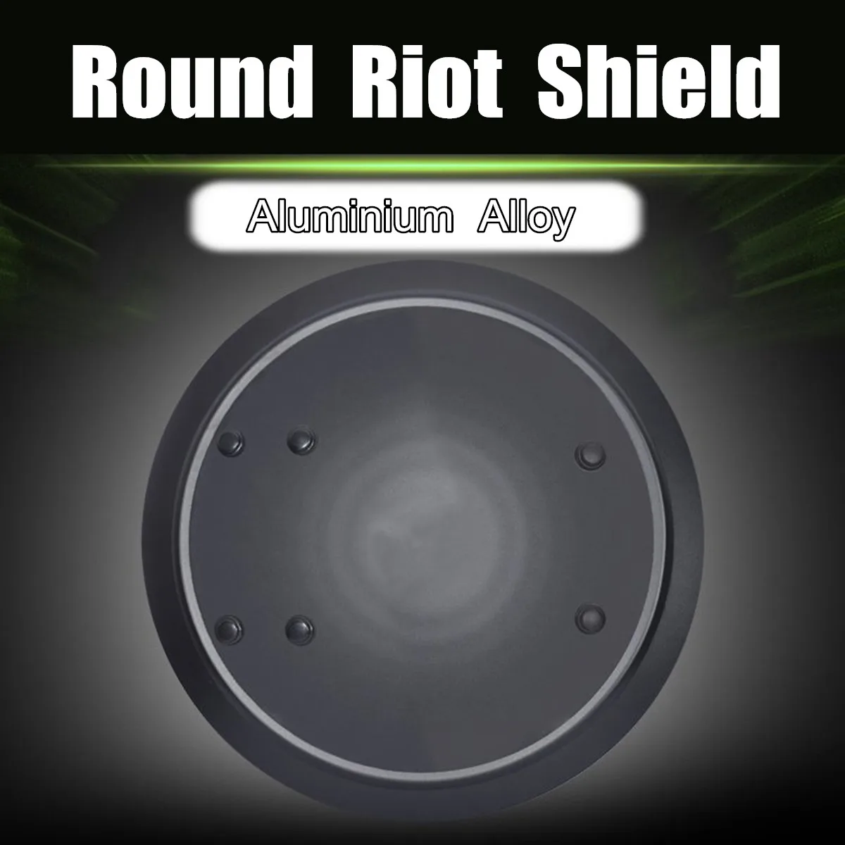 

Large 53cm Aluminum Alloy DefenseShield Round Tactical Anti-Riot Handheld Shield Self Defence Protection Self DefenseSupplies