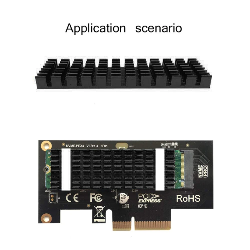 2 штуки алюминиевых радиаторов PCIe NVMe M.2 2280 SSD для ноутбука, ПК, охлаждающий ребро, рассеивающий излучение, радиатор