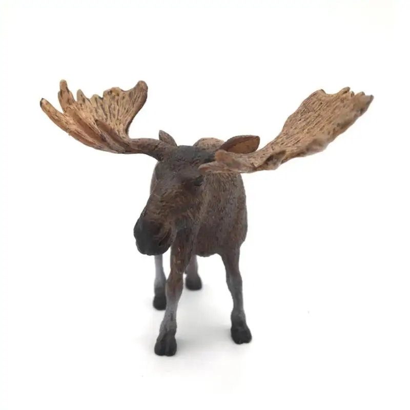 Kids Simulation Elk Animal Model Toy Cute Children Action Figures Dolls