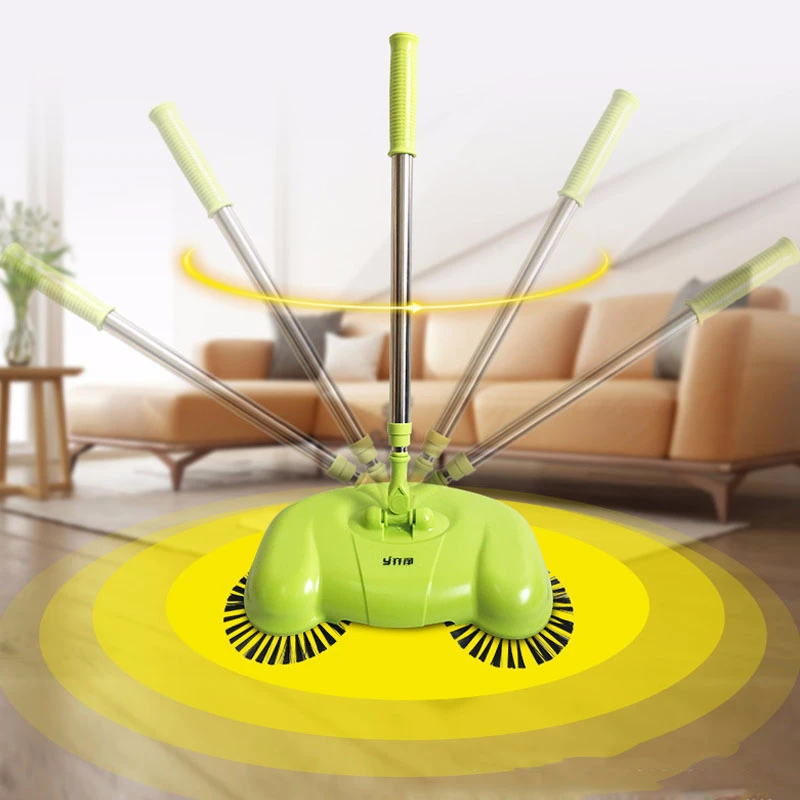 Automatic Hand Push Sweeper Broom Lazy Household Cleaning Without