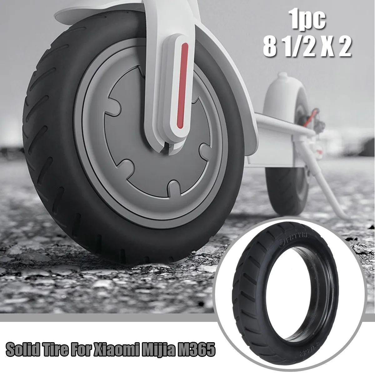 For Xiaomi Mijia M365 Solid Tires 8 1/2X2 Electric Scooter Skateboard Wheels Front Rear Tires Solid Tyres Accessories For Xiaomi Mijia M365 Solid Tires 8 1/2X2 Electric Scooter Skateboard Wheels Front Rear Tires Solid Tyres Accessories