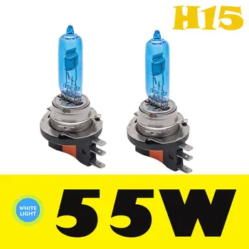 

2Pcs H15 55W Super White Light High Low Beam Bulb Bulb Light Globe 12V