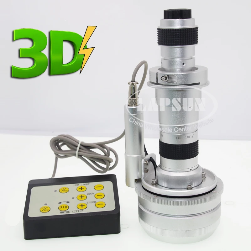 Синхронный двигатель действие 3D стерео дисплей 25X-150X C-MOUNT объектив для ювелирных изделий или промышленного микроскопа документ цифровой камеры