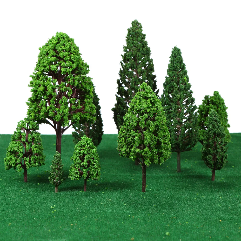 22 шт Ho масштабная пластиковая Миниатюрная модель деревья для строительства поезда Макет железной дороги пейзаж аксессуары игрушки для детей