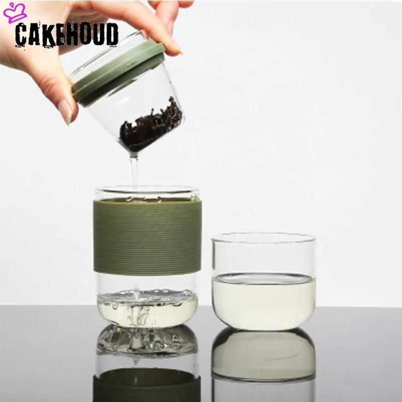 CAKEHOUD новая портативная Стеклянная Двойная кружка для чая, Высококачественная Вакуумная бутылка для воды, ручная чашка с фильтром, чашка для напитков