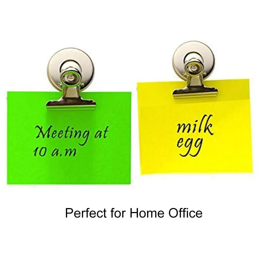 

10PCS Stainless Steel Clip High Quality Round Metal Magnet Clip Household Powerful Refrigerator Stickers Writing Board
