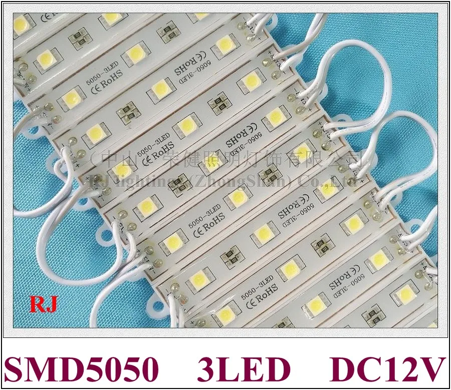 

LED module light lamp for sign letter LED advertising light back lighting SMD5050 3led/module 0.72W 45lm DC12V IP65 waterproof