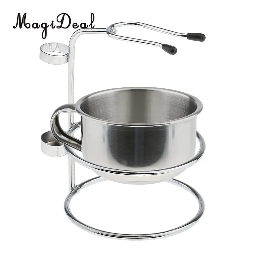 Set Of 2pcs Bathroom Men Metal Shaving Stand Holder With Shave Bowl Kit Razors AliExpress