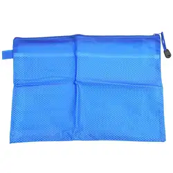 A4 ткань папка на молнии сумки подачи документов карандаш держатель для хранения, A4 синий