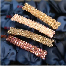 Женская мода шикарный головной убор ручной работы полный кристалл заколка шпилька 200 шт