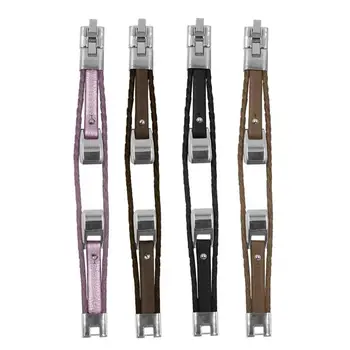 

Metal Leather Dual Loops Woven Watch Strap Band for Fitbit Alta/Alta HR