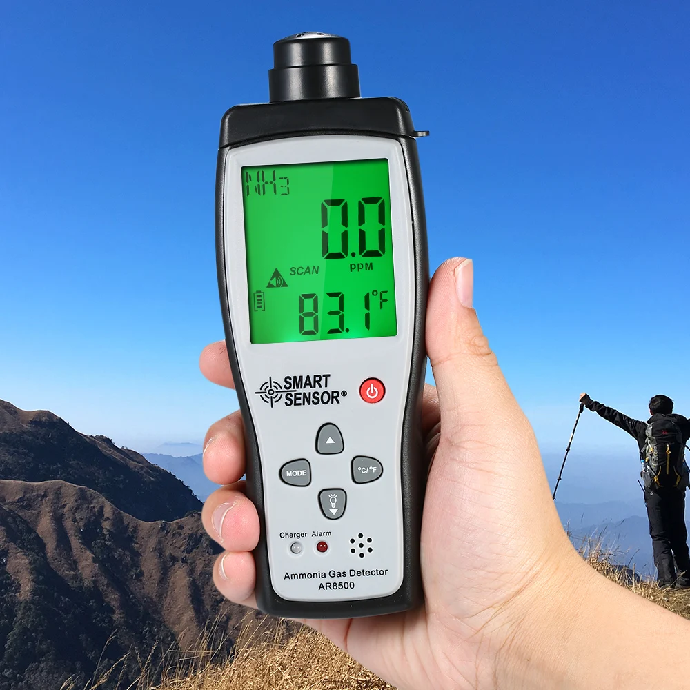Sensor Inteligente AR8500 Monitor de Calidad del Aire Medidor de Gas Amoníaco TEMP Analizador de Detector Probador de Mano Termómetro de Temperatura 