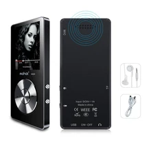 Металлический MP3 плеер без потерь HiFi MP3 музыкальный плеер с высоким качеством звука динамик электронная книга fm-радио, часы(черный