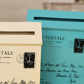 

8 Colors Vintage Metal Mail Box Case Metal Tin Newspaper Letter Mailbox Waterproof Post Box Lockable Box Garden Ornament